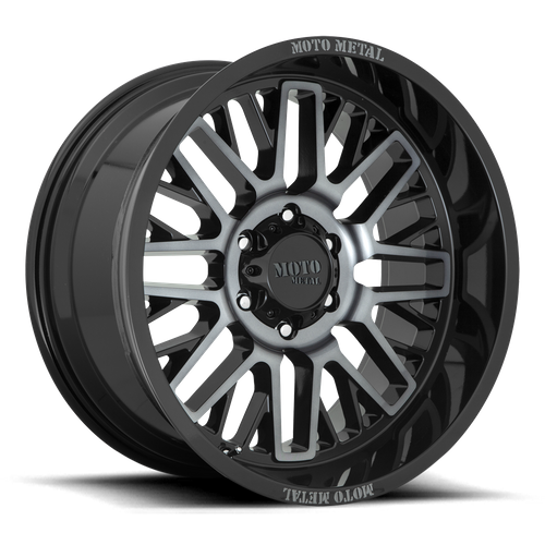 Moto Metal MO802 20X9 18 6X135/6X5.3 Gloss Black Machined With Gray Tint