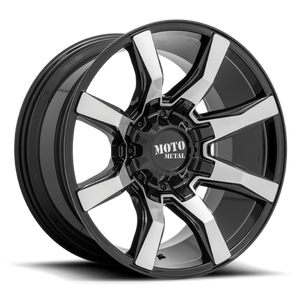 Moto Metal MO804 SPIDER 20X10 -18 6X135/6X5.3/6X139.7/6X5.5 Gloss Black Machined