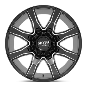 Moto Metal MO804 SPIDER 20X10 12 BLANK GLOSS BLACK MILLED