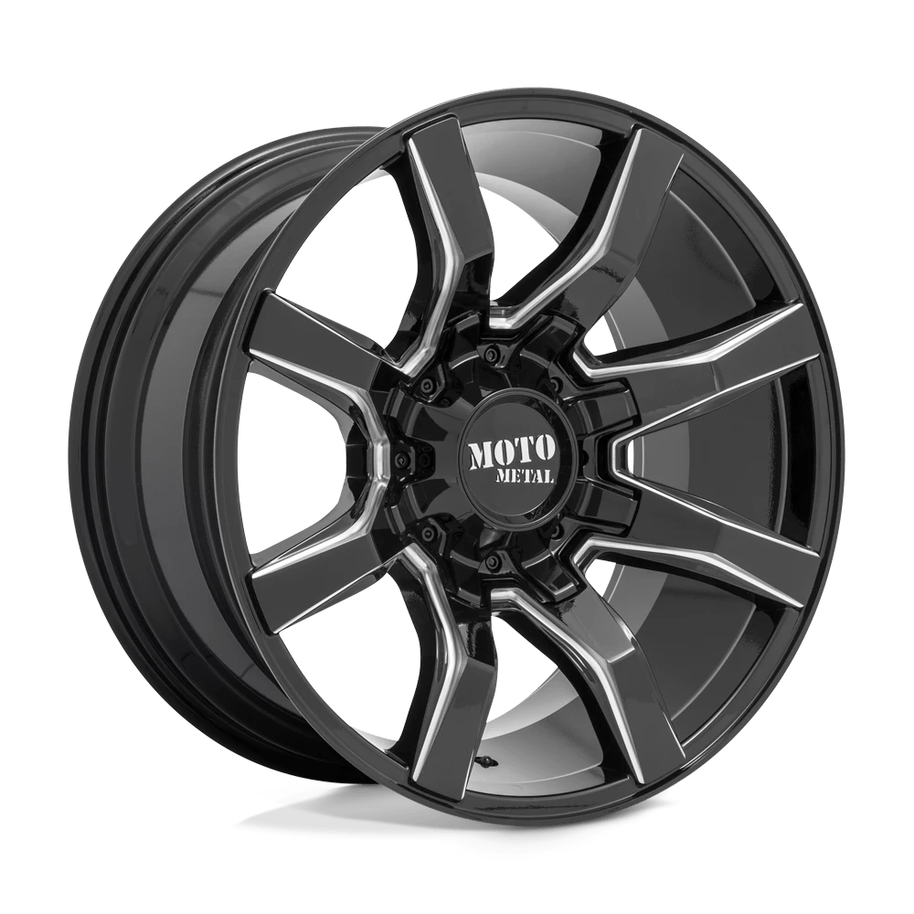 Moto Metal MO804 SPIDER 20X10 -18 6X135/6X5.3/6X139.7/6X5.5 Gloss Black Milled