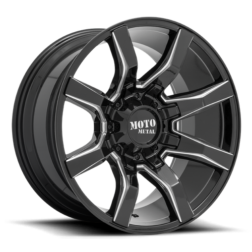 Moto Metal MO804 SPIDER 20X10 -18 6X135/6X5.3/6X139.7/6X5.5 Gloss Black Milled