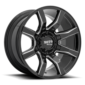 Moto Metal MO804 SPIDER 20X10 -18 6X135/6X5.3/6X139.7/6X5.5 Gloss Black Milled