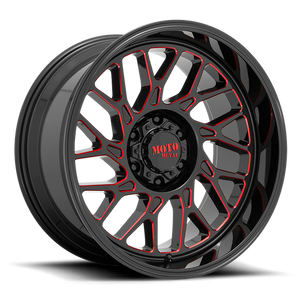 Moto Metal MO805 22X10 -18 6X139.7/6X5.5 Gloss Black Milled With Red Tint