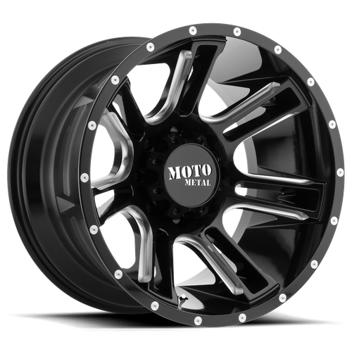 Moto Metal MO982 AMP 18X10 -24 6X135/6X5.3 Gloss Black Milled
