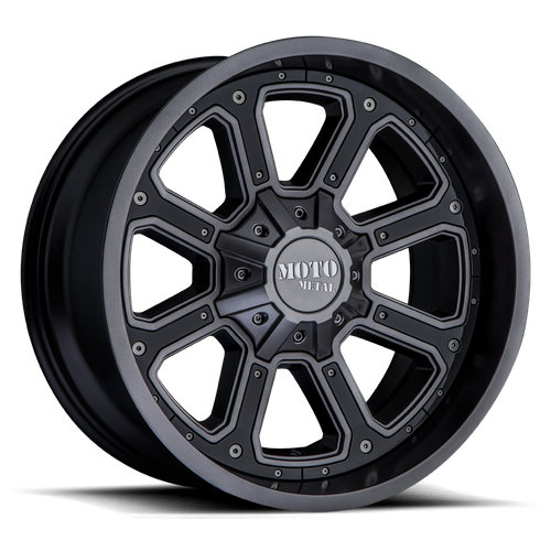Moto Metal MO984 SHIFT 18X9 30 6X139.7/6X5.5 Matte Gray Gloss Black Inserts
