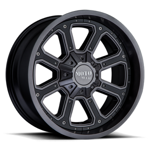 Moto Metal MO984 SHIFT 18X9 30 6X139.7/6X5.5 Matte Gray Gloss Black Inserts