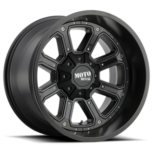 Moto Metal MO984 SHIFT 17X9 -12 6X135/6X5.3/6X139.7/6X5.5 Matte Black Gloss Black Inserts