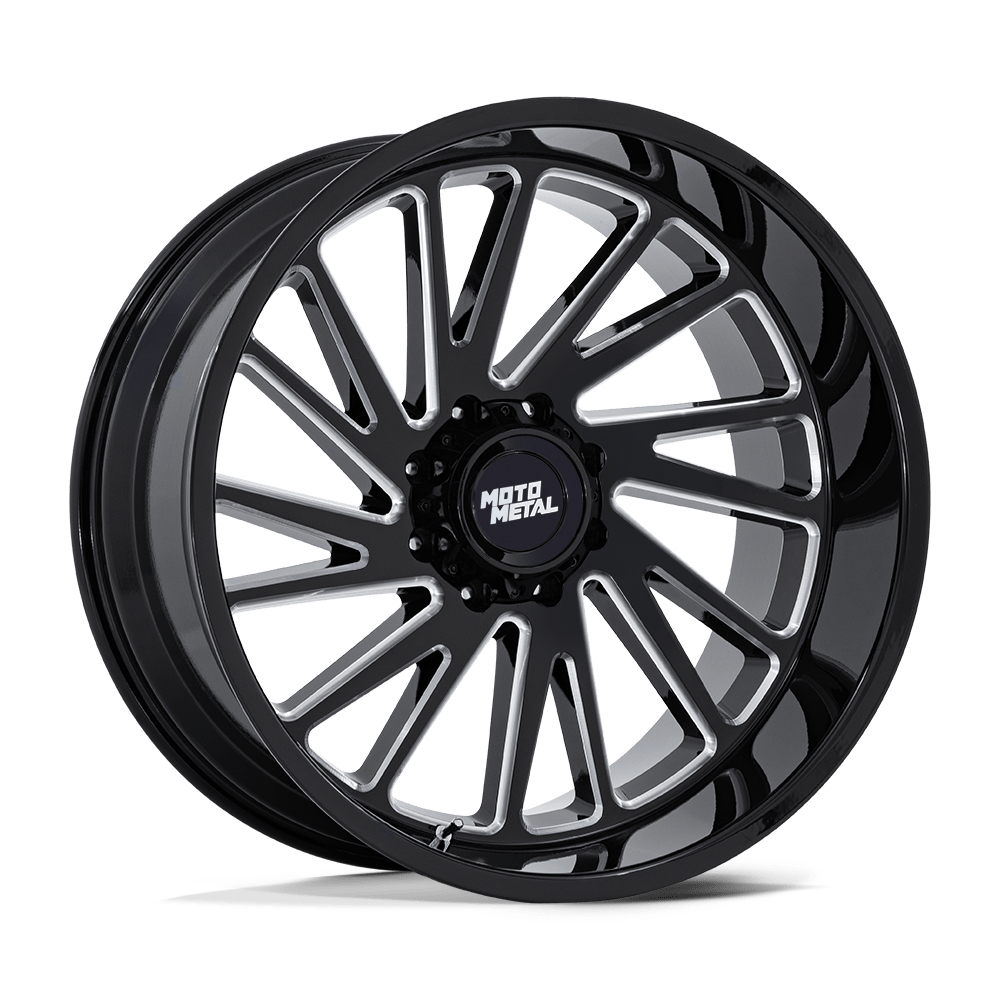 MOTO METAL MO811 COMBAT 24X12 -44 5X127 GLOSS BLACK MILLED