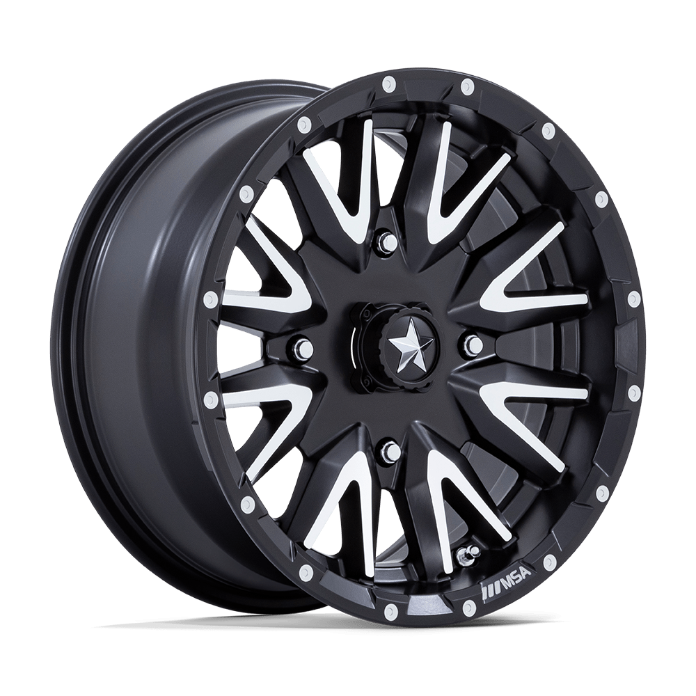 MSA OFFROAD WHEELS M49 CREED 14X7 -47 4X110 MATTE BLACK MACHINED