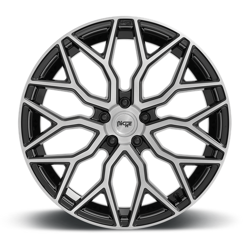 Niche 1PC M262 MAZZANTI 20X9 35 5X120/5X4.72 Gloss Black Brushed Face