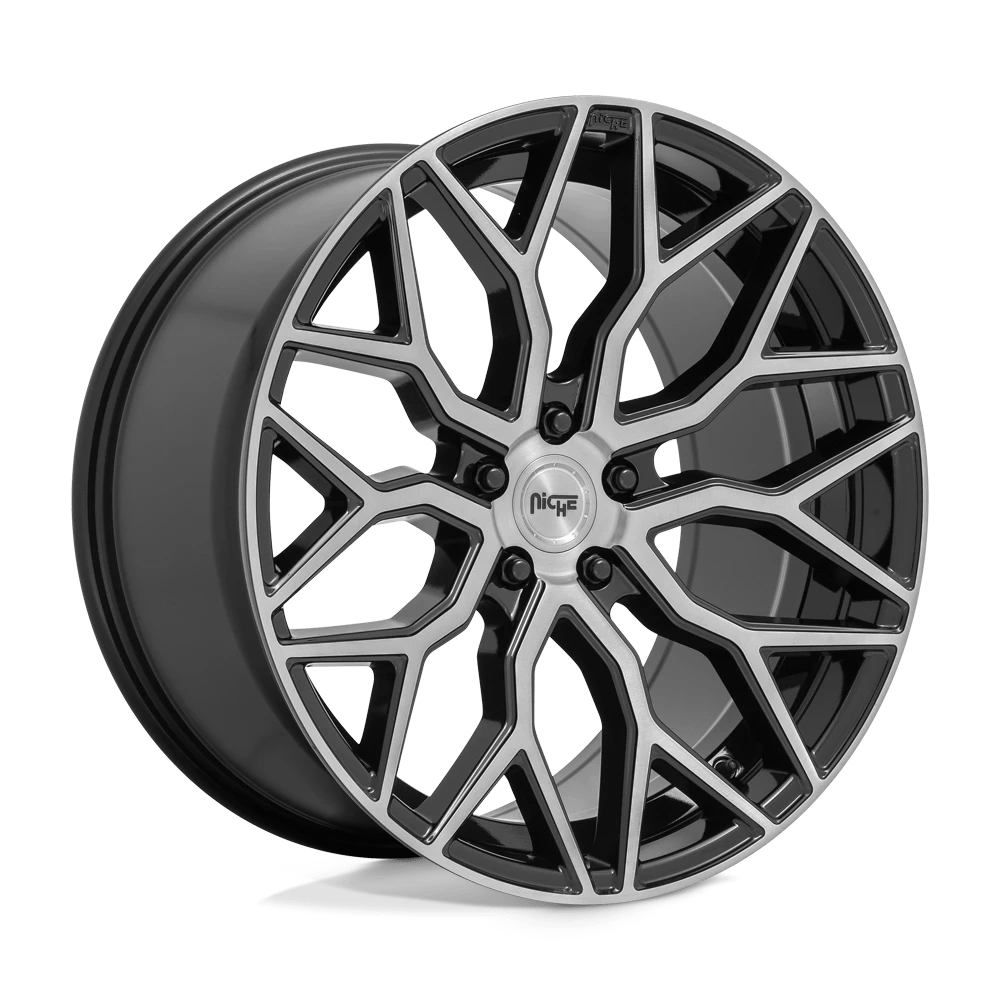 Niche 1PC M262 MAZZANTI 20X9 35 5X120/5X4.72 Gloss Black Brushed Face