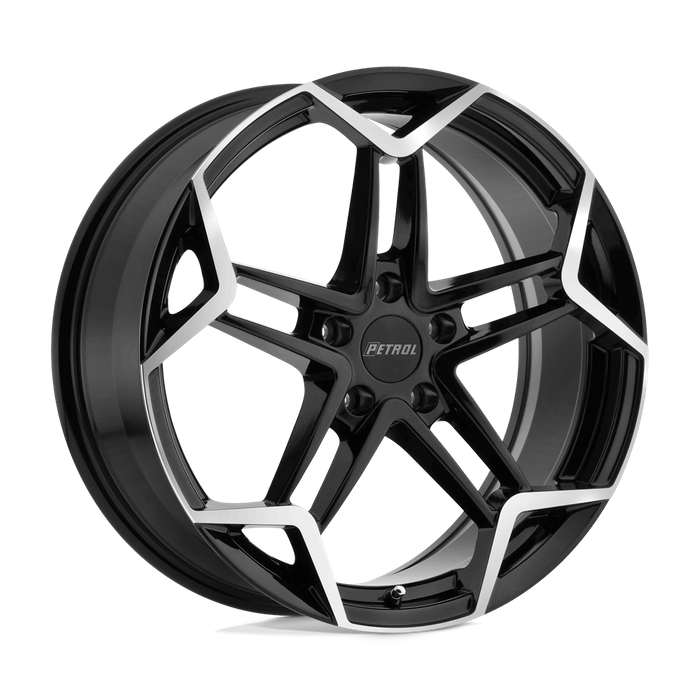 Petrol P1A 17X8 40 5X108/5X4.25 GLOSS BLACK W/ MACHINED CUT FACE