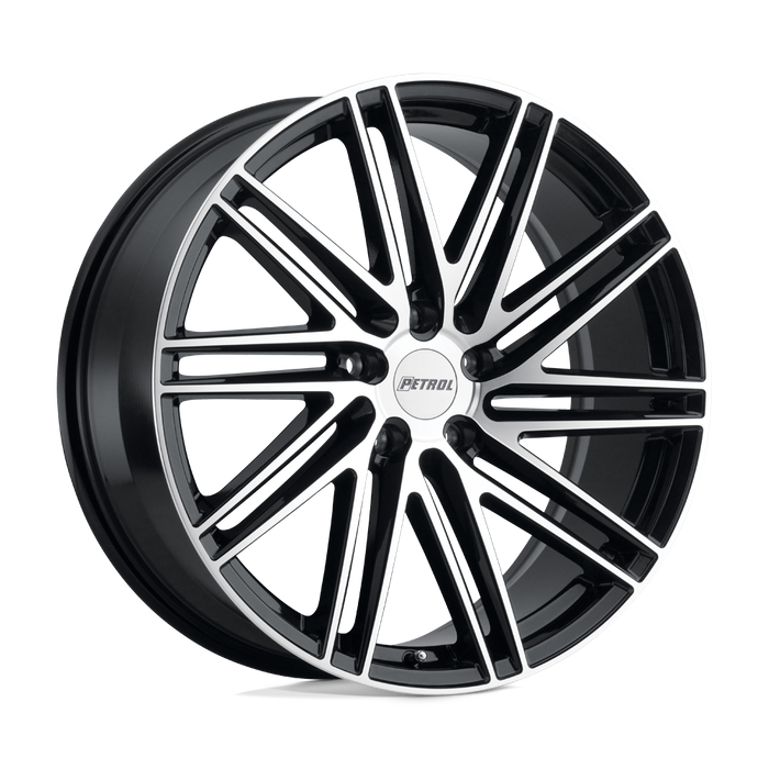 Petrol P1C 17X8 40 5X108/5X4.25 GLOSS BLACK W/ MACHINED FACE