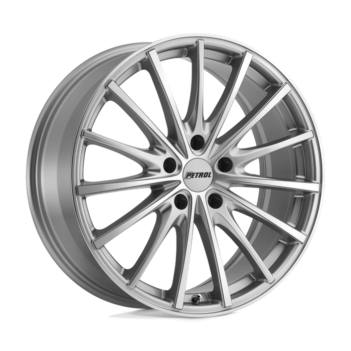 Petrol P3A 17X8 40 5X114.3/5X4.5 SILVER W/ MACHINED CUT FACE