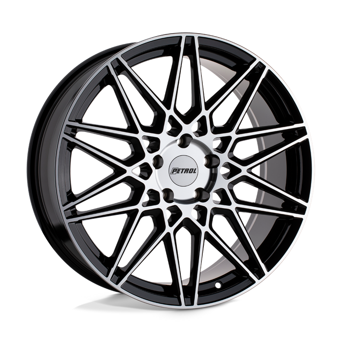 Petrol P3C 19X8 40 5X115/5X115 GLOSS BLACK W/ MACHINED FACE