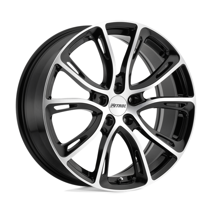 Petrol P5A 19X8 35 5X120/5X4.72 GLOSS BLACK W/ MACHINED CUT FACE