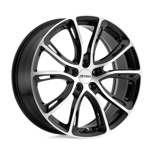 Petrol P5A 19X8 35 5X120/5X4.72 GLOSS BLACK W/ MACHINED CUT FACE