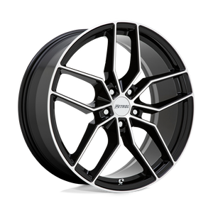 Petrol P5C 17X8 40 5X108/5X4.25 GLOSS BLACK W/ MACHINED FACE