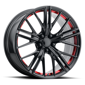 OE Creations PR194 20X9 30 5X120/5X4.72 Gloss Black Red Machined