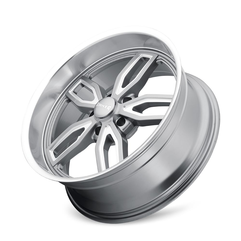 RIDLER 608 18x9 0 5x127 GREY W/ MILLED SPOKES & DIAMOND LIP