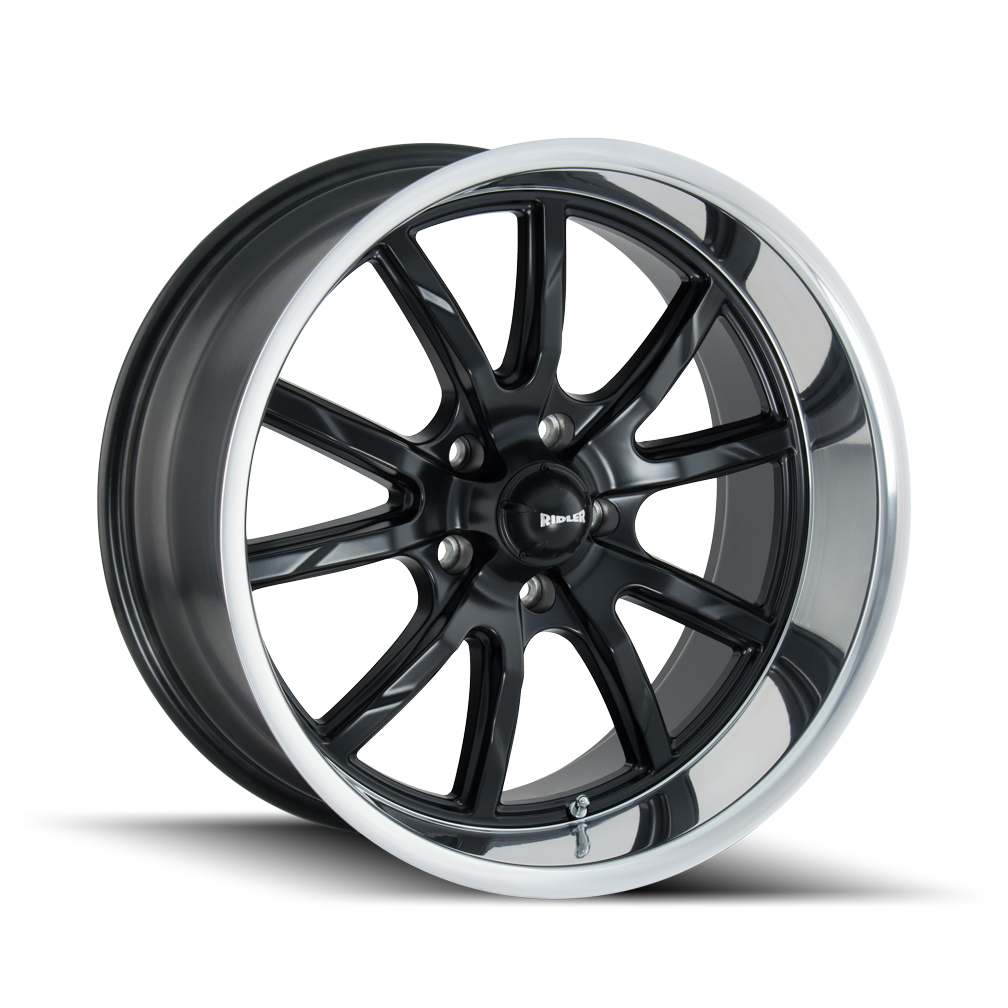 RIDLER 650 650 18X9.5 0 5x127 MATTE BLACK/POLISHED LIP