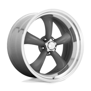 American Racing Vintage VN215 CLASSIC TORQ THRUST II 1 PC 22X11 18 BLANK/BLANK Mag Gray Machined Lip