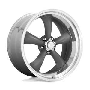 American Racing Vintage VN215 CLASSIC TORQ THRUST II 1 PC 22X11 18 BLANK/BLANK Mag Gray Machined Lip