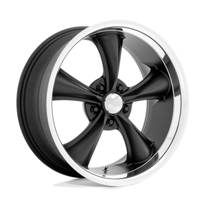 American Racing Vintage VN338 BOSS TT 18X8 2 5X114.3/5X4.5 Textured Black With Diamond Cut Lip