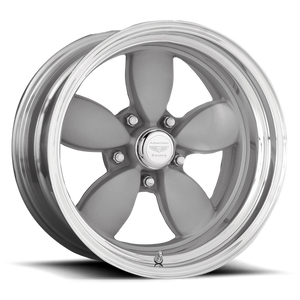 American Racing Vintage VN402 CLASSIC 200S 17X8 6 5X120.65/5X4.75 Two-Piece Vintage Silver Center Polished Barrel