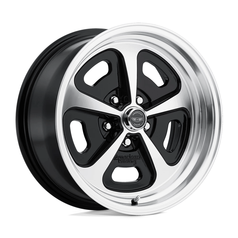 American Racing Vintage VN501 500 MONO CAST 17X8 0 5X120.65/5X4.75 Gloss Black Machined