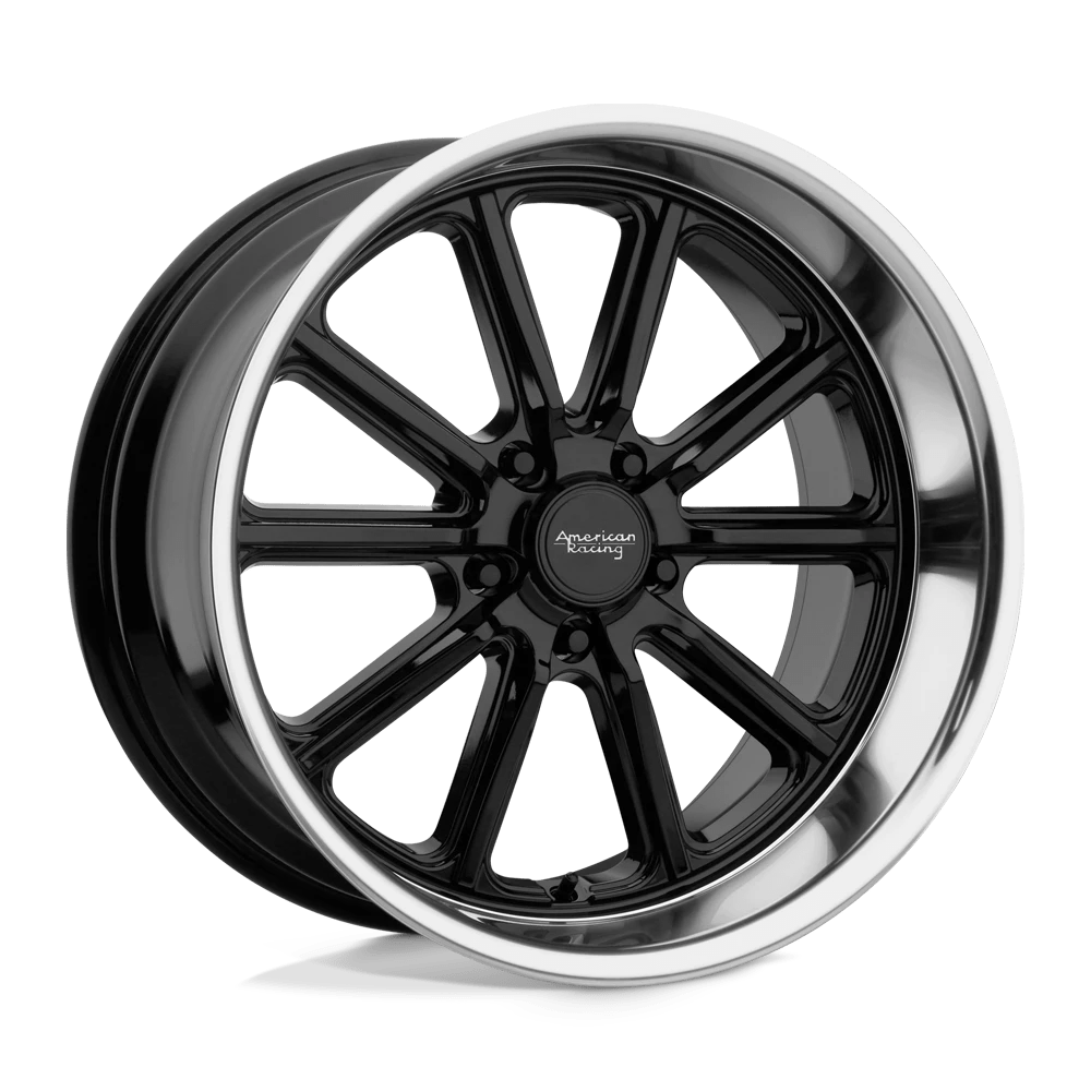 American Racing Vintage VN507 RODDER 20X8 0 5X114.3/5X4.5 Gloss Black Diamond Cut Lip