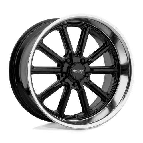 American Racing Vintage VN507 RODDER 20X8 0 5X114.3/5X4.5 Gloss Black Diamond Cut Lip