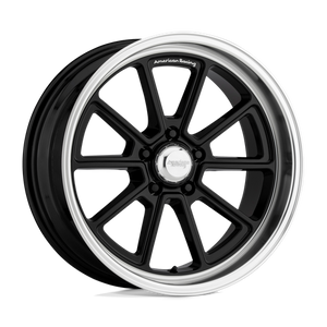 American Racing Vintage VN510 DRAFT 18X8 0 5X120.65/5X4.75 Gloss Black Diamond Cut Lip