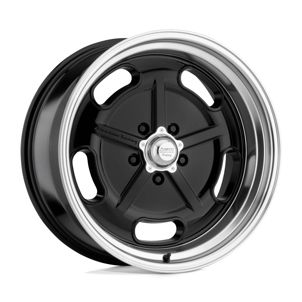 American Racing Vintage VN511 SALT FLAT 20X9.5 0 5X127/5X5.0 Gloss Black Diamond Cut Lip