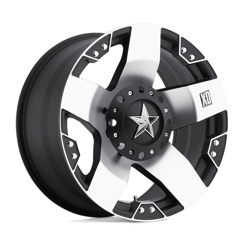 XD XD775 ROCKSTAR 17X8 10 8X165.1 MACHINED FACE WITH MATTE BLACK WINDOWS