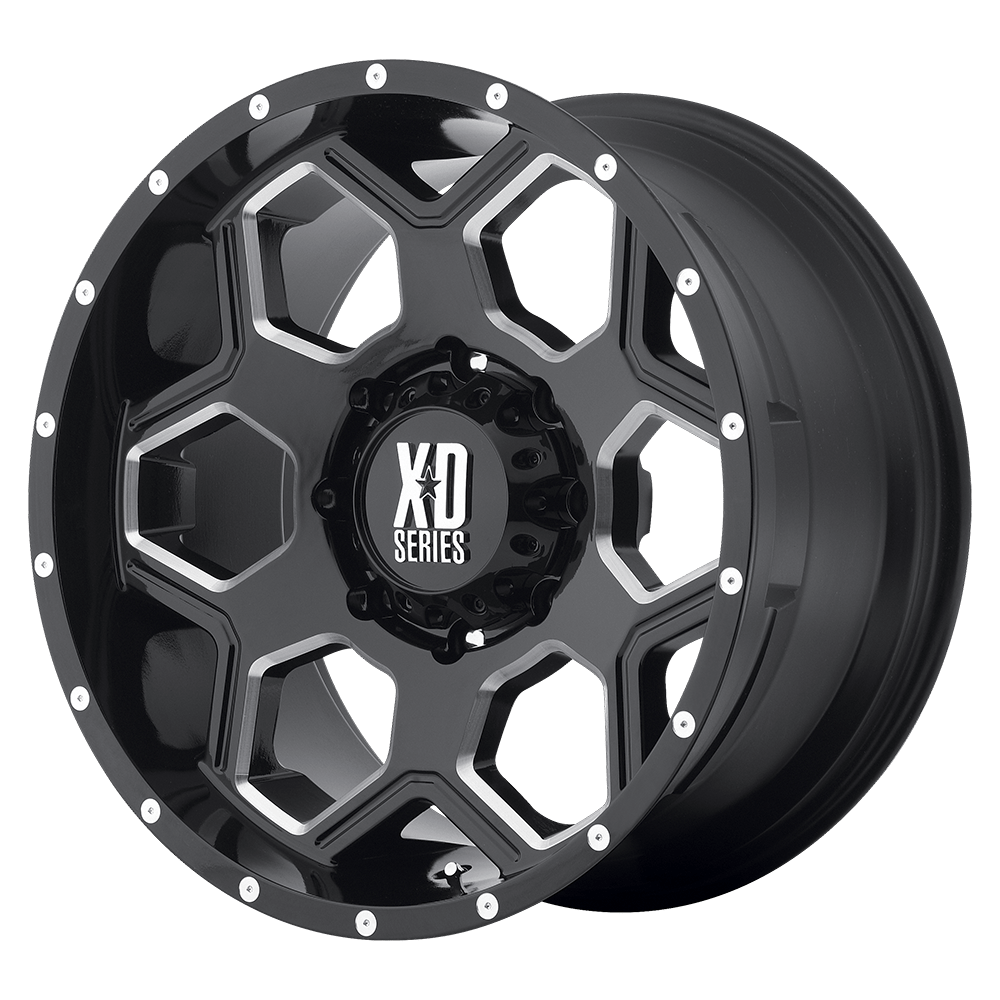 XD XD813 BATALLION 17X9 18 6X139.7/6X5.5 Gloss Black Milled