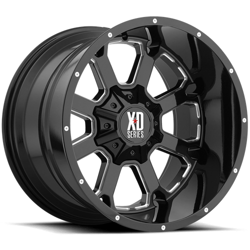 XD XD825 BUCK 25 20X10 -24 6X135/6X5.3/6X139.7/6X5.5 Gloss Black Milled