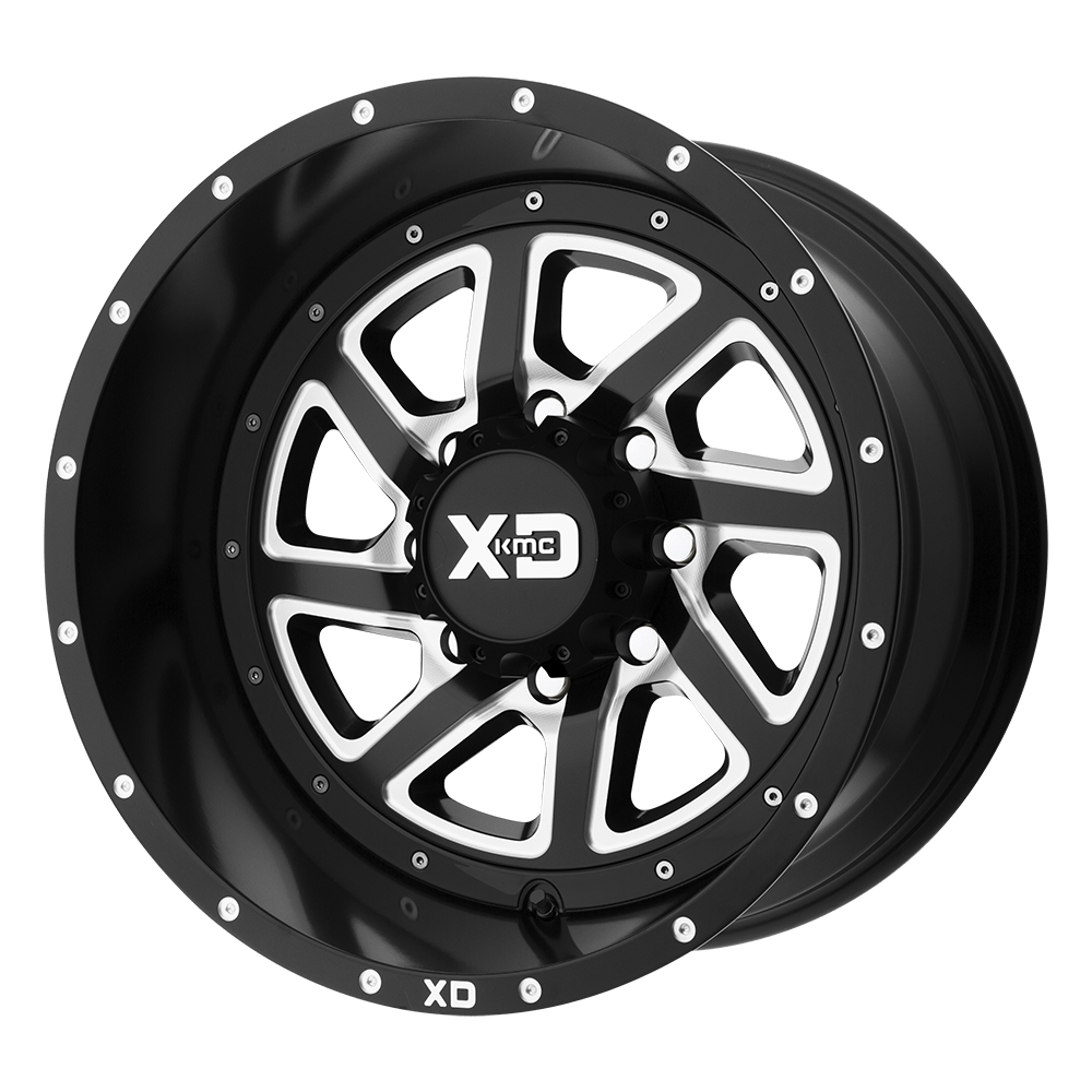 XD XD833 RECOIL 17X9 18 6X139.7/6X5.5 Satin Black Milled With Reversible Ring