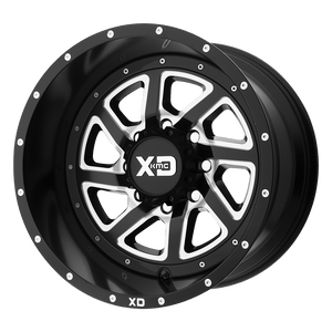 XD XD833 RECOIL 17X9 18 6X139.7/6X5.5 Satin Black Milled With Reversible Ring