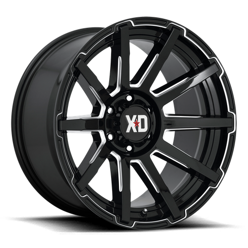 XD XD847 OUTBREAK 20X10 12 6X135 GLOSS BLACK MILLED