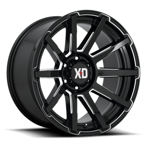 XD XD847 OUTBREAK 20X10 12 6X135 GLOSS BLACK MILLED