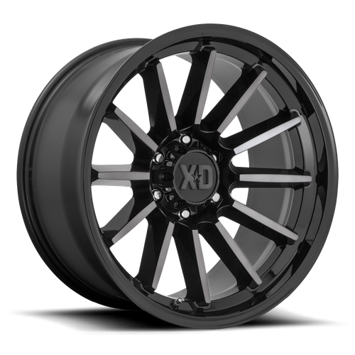 XD XD855 LUXE 17X9 18 6X135/6X5.3 Gloss Black Machined With Gray Tint