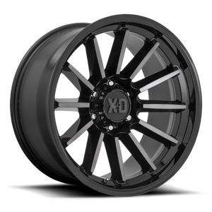 XD XD855 LUXE 17X9 18 6X135/6X5.3 Gloss Black Machined With Gray Tint