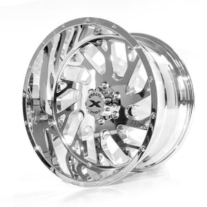 XF-8 22x12 -44 6x139.7 Chrome & 35x12.50R22 Kenda Klever RT KR601 TOYOTA LIFTED