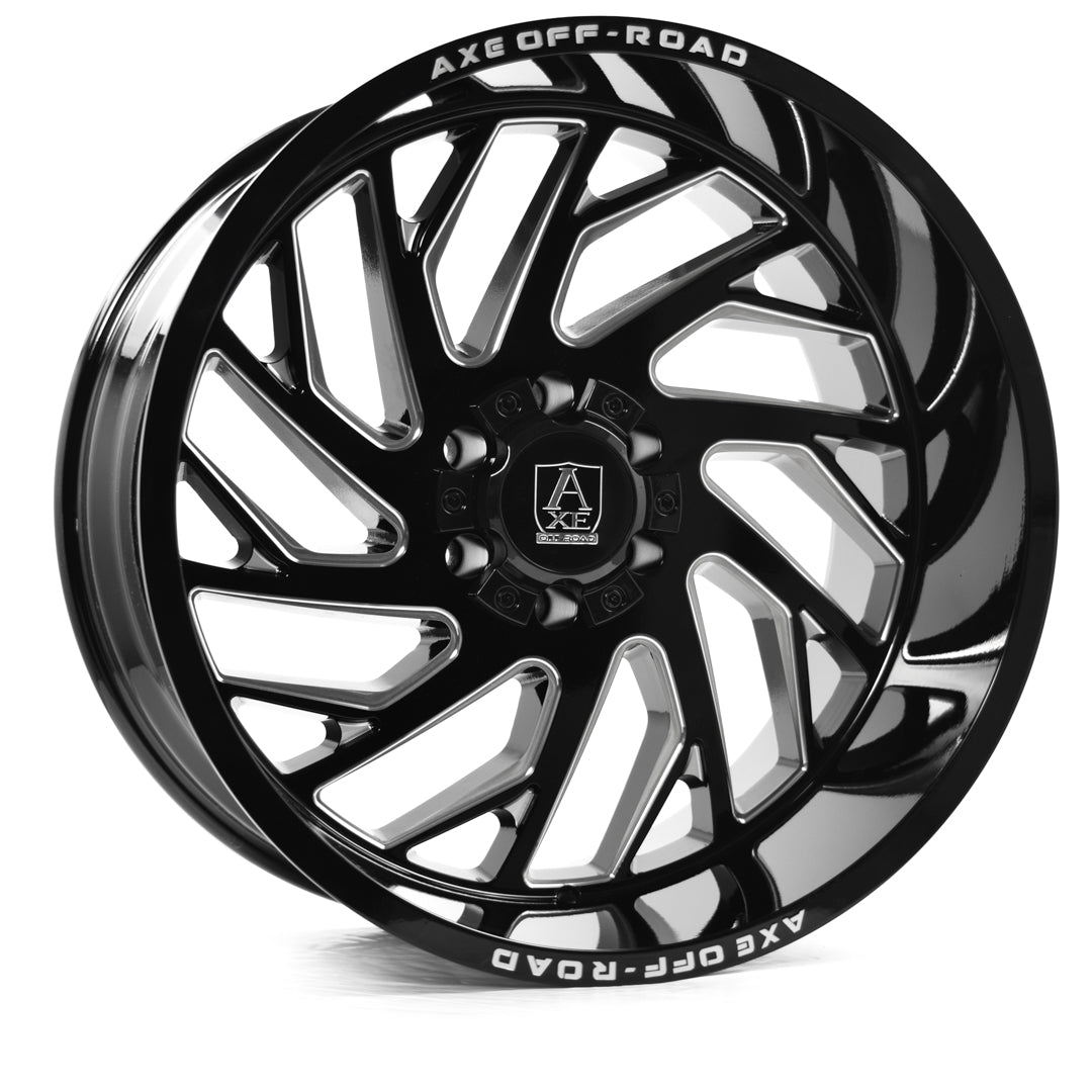 AXE Zeus 22x12 -44 6x135/6x139.7 (6x5.5) Gloss Black Milled