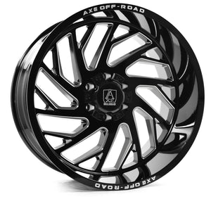 AXE Zeus 22x12 -44 6x135/6x139.7 (6x5.5) Gloss Black Milled