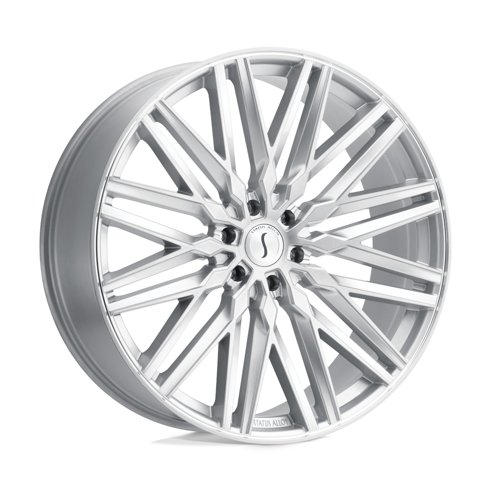 STATUS ADAMAS 24X9.5 15 6X139.7 SILVER W/ MIRROR CUT FACE