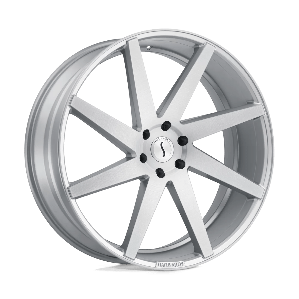 Status BRUTE 22X9.5 30 6X135/6X5.3 SILVER W/ BRUSHED MACHINED FACE
