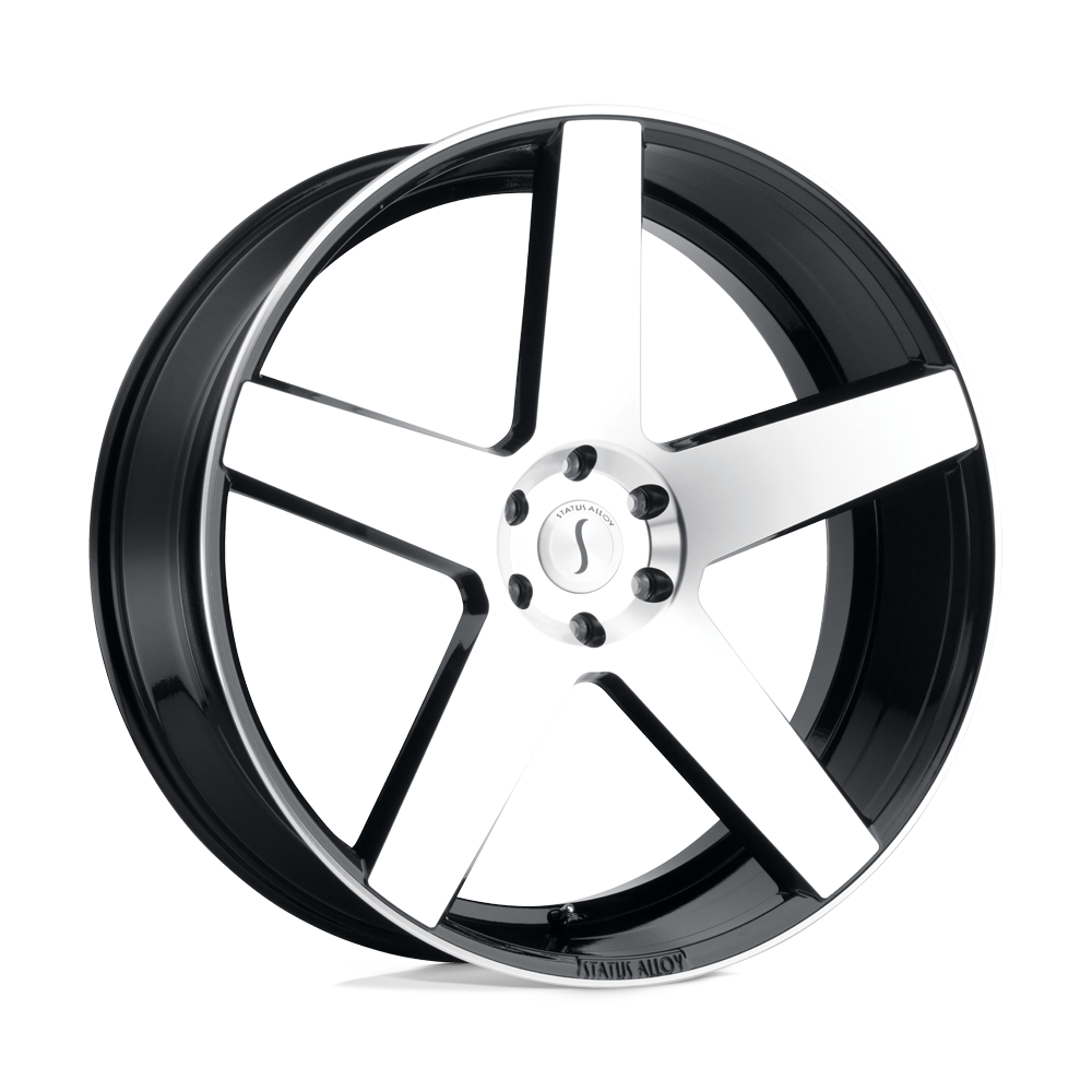 STATUS EMPIRE 24X9.5 15 5X139.7 GLOSS BLACK W/ MACHINED FACE