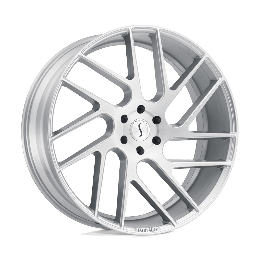 Status JUGGERNAUT 22X9.5 25 6X139.7/6X5.5 SILVER W/ BRUSHED MACHINED FACE